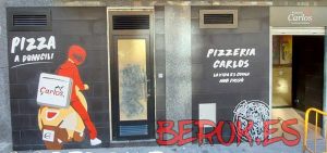 Graffiti Fachada Santa Coloma Pizzeria Carlos 300x100000
